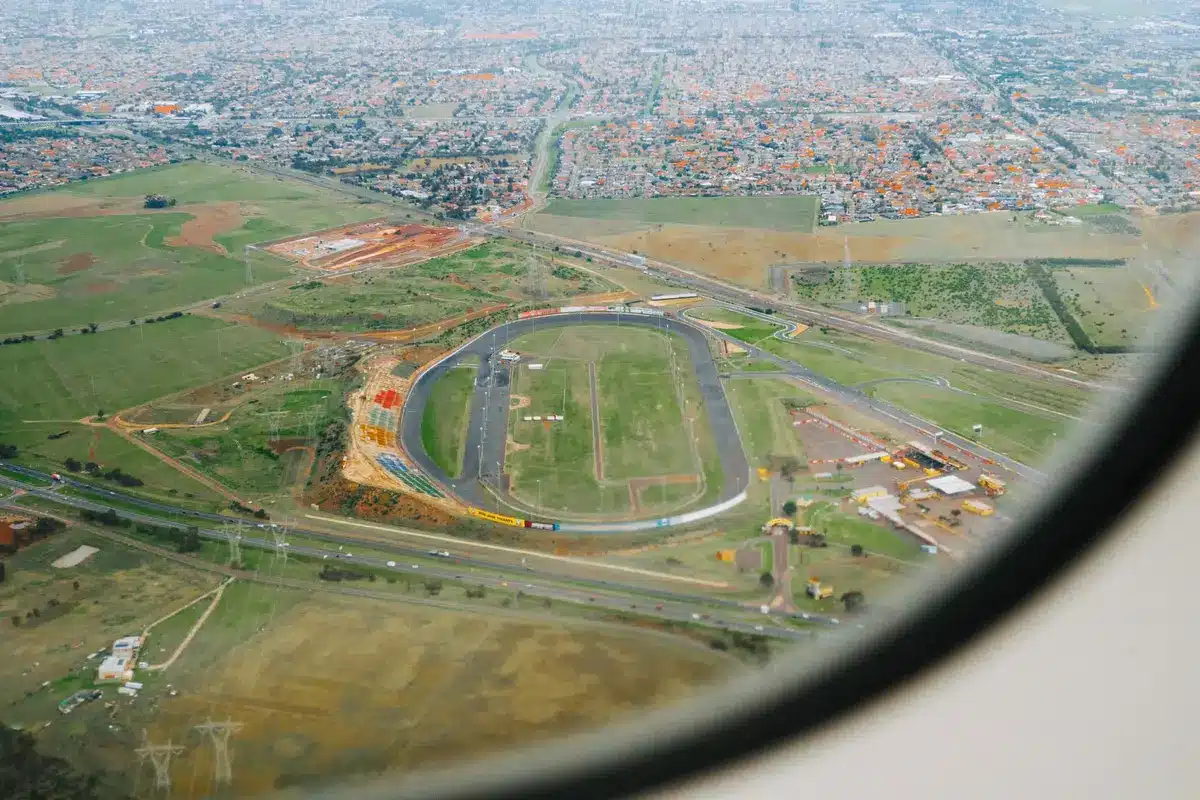 Vista aerea del circuito di Sepang con le curve principali evidenziate